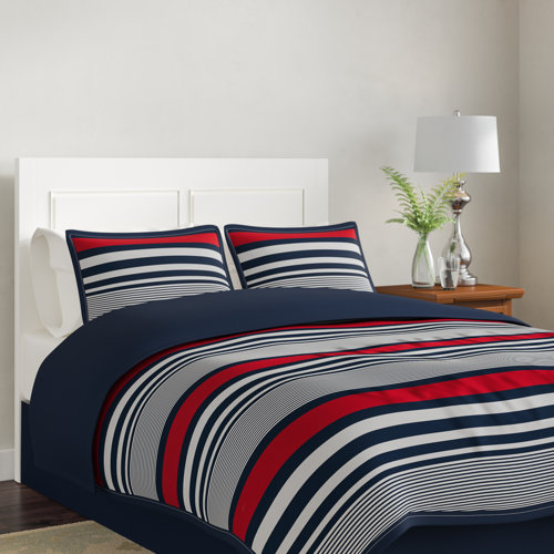 IZOD Varsity Stripe Cotton Blend Comforter Set & Reviews Wayfair